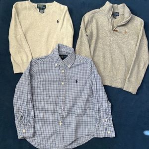 Lot Bundle Polo Ralph Lauren Dress Shirts Toddler Size 4T